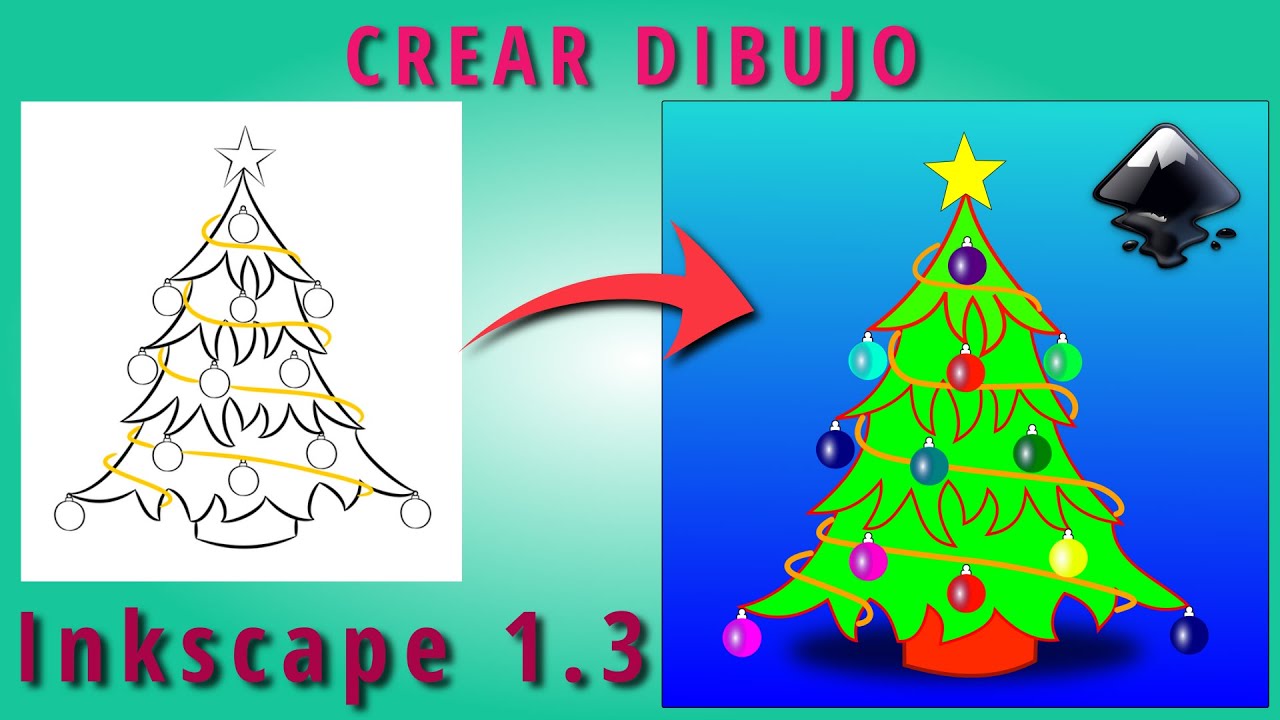 Proceso completo para crear un dibujo en Inkscape 1.3