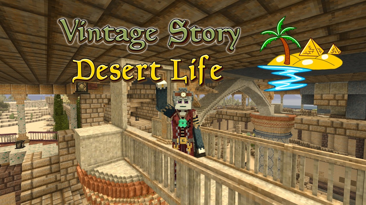Vintage Story Desert Life Ep 311: Railing and Arches (Corbels) For the Upper Walkways