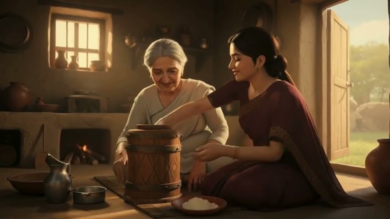 gaon ki roshni bhari subha  | ghibli soft garden