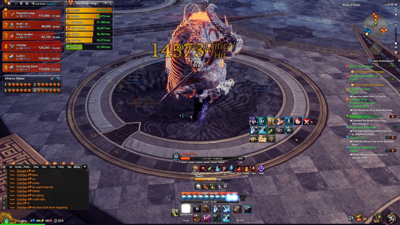 Blade & Soul - Assassin POV - Group 6 Black Tower 1st Clear [Enemy Raid]