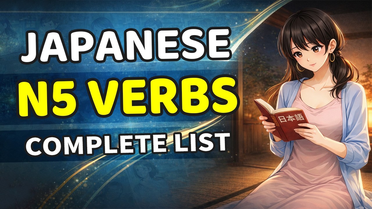 JLPT N5 Verbs — All 127 Essential Japanese Verbs in ONE Video (Images & Examples)