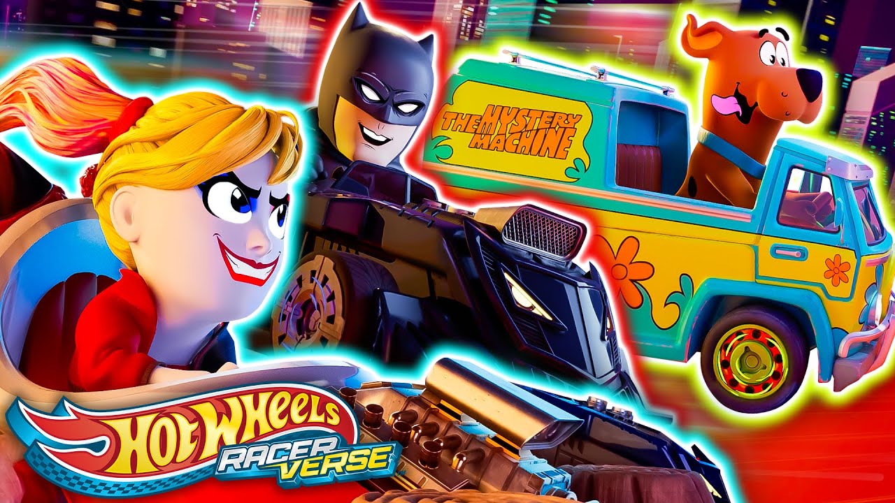 This Race is No Joke! Batman™ and Harley Quinn™ Team Up with Scooby-Doo™?! | Hot Wheels RacerVerse