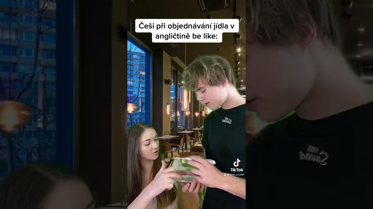 Če&scaron;i při objedn&aacute;v&aacute;n&iacute; j&iacute;dla v angličtině🤣pt.1 #shorts #czech #vtip #sketch #fyp #date