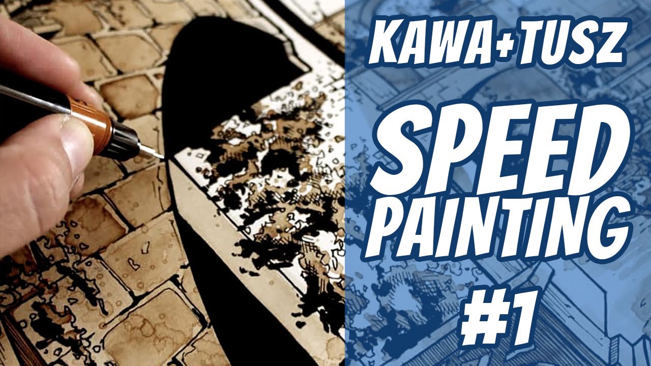 SPEEDPAINTING #1 | Zamek w Lublińcu kawą i tuszem