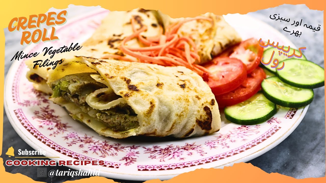 Meat and Vegetable Crepe Rolls / Crepes/Minced Meat and Vegetable Filled Crepes / How to Make Crepes