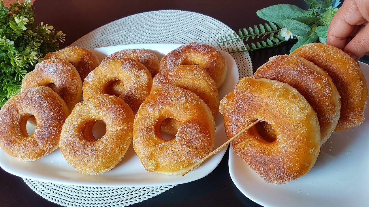 Просто вода, мука и йогурт и приготовьте эти вкусные пончики! Легкий и мягкий.Без яиц #асмар