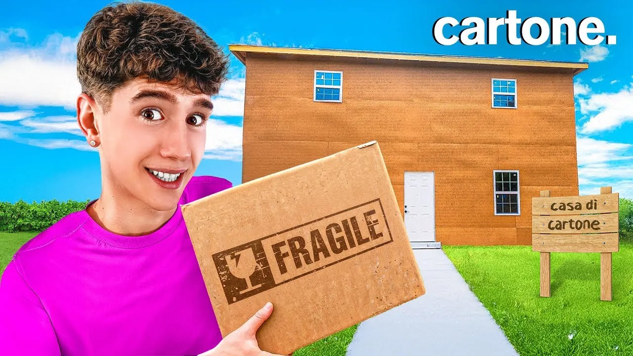 Sopravvivo in una CASA di CARTONE per 24 Ore!