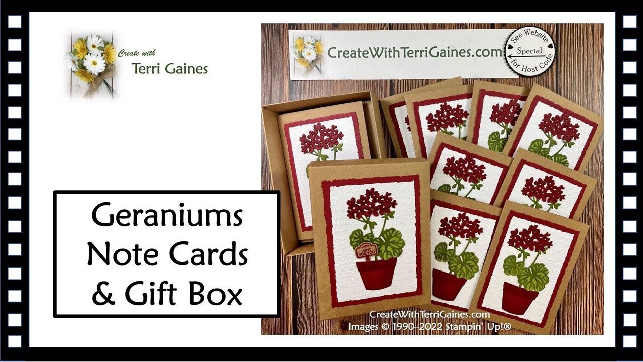 Geraniums Note Cards & Gift Box