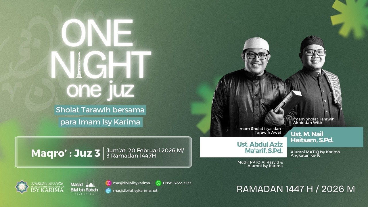 🔴Sholat Tarawih Masjid Bilal Bin Rabah - 3 RAMADAN 1447 H