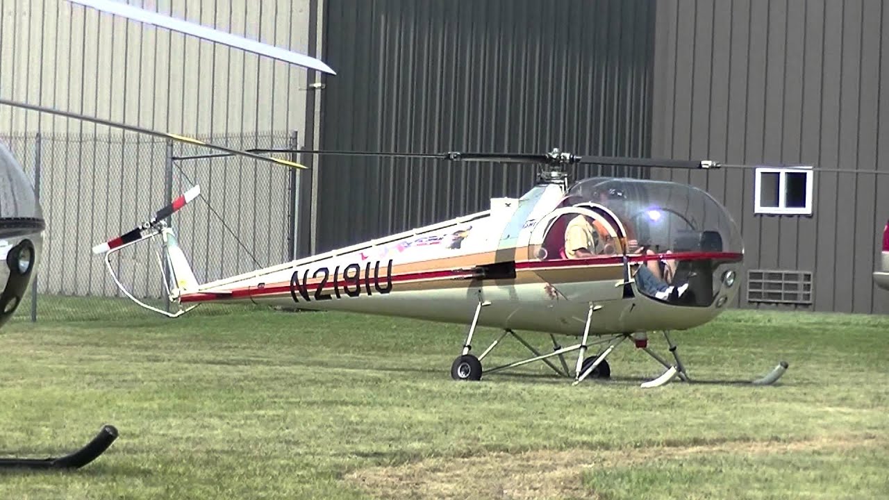 Helicopter Full Sound HD Start up and take off. Betty Boop Style Brantly B2B.
