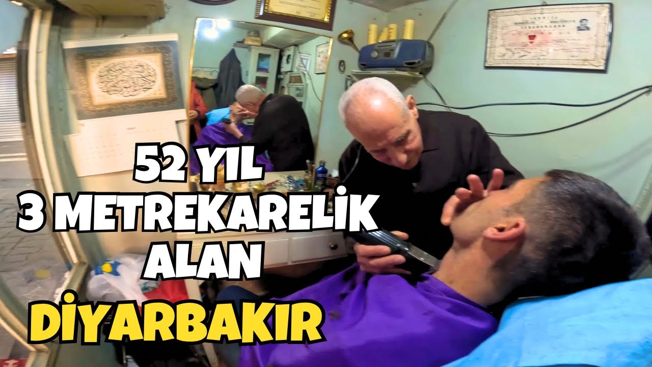 Diyarbakır’da 3 Metrekarelik Alanda 52 Yıldır Berberlik Yapıyor!  l Türkiye’yi geziyorum ~49