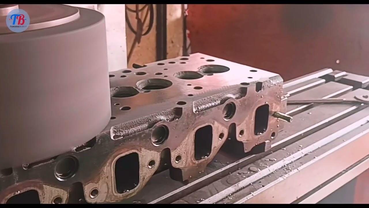 Meratakan Cylinder Head Isuzu Elf | Tukang Bubut