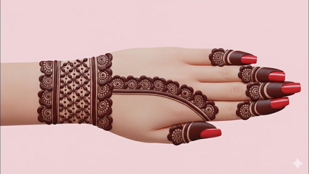 Back hand beautiful Quick mehndi design।।Quick & Stylish mehndi design।। Mehndi ke design।। Mehandi