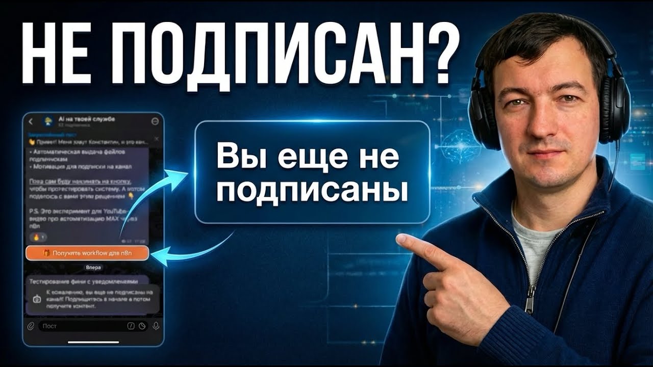 Кнопка в Max-канале + проверка подписки + выдача шаблона (n8n) без утечек