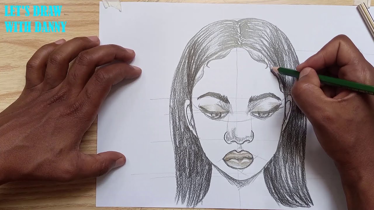 How to Draw black Girl Step by Step ,How to Draw African Girl Face , How to Draw a black women face