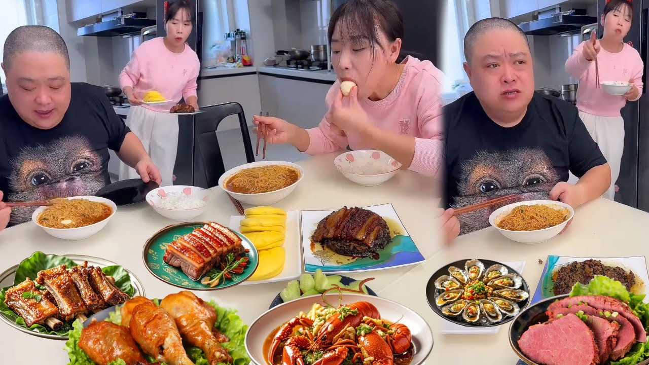 小氣老公偷藏4顆雞蛋不滿足，還想搶紅燒肉，我把他的全部吃光【胖嫂美食】