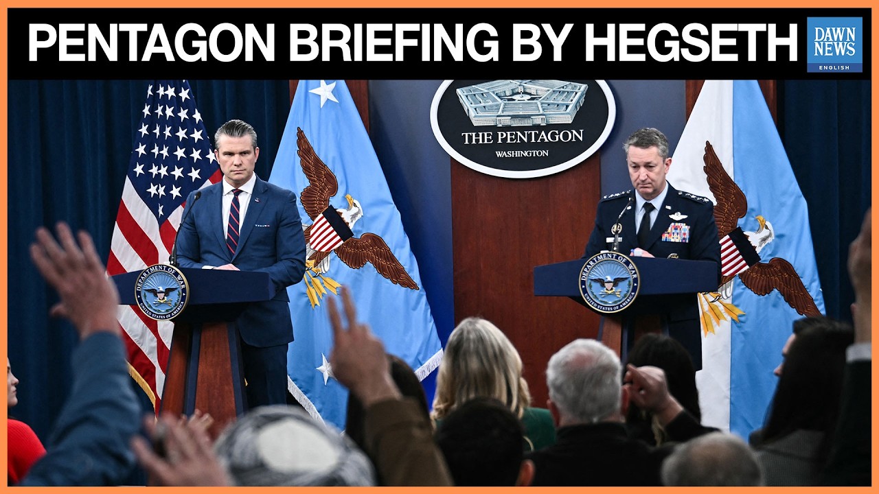US Defense Secretary Pete Hegseth Holds Press Briefing | Dawn News English