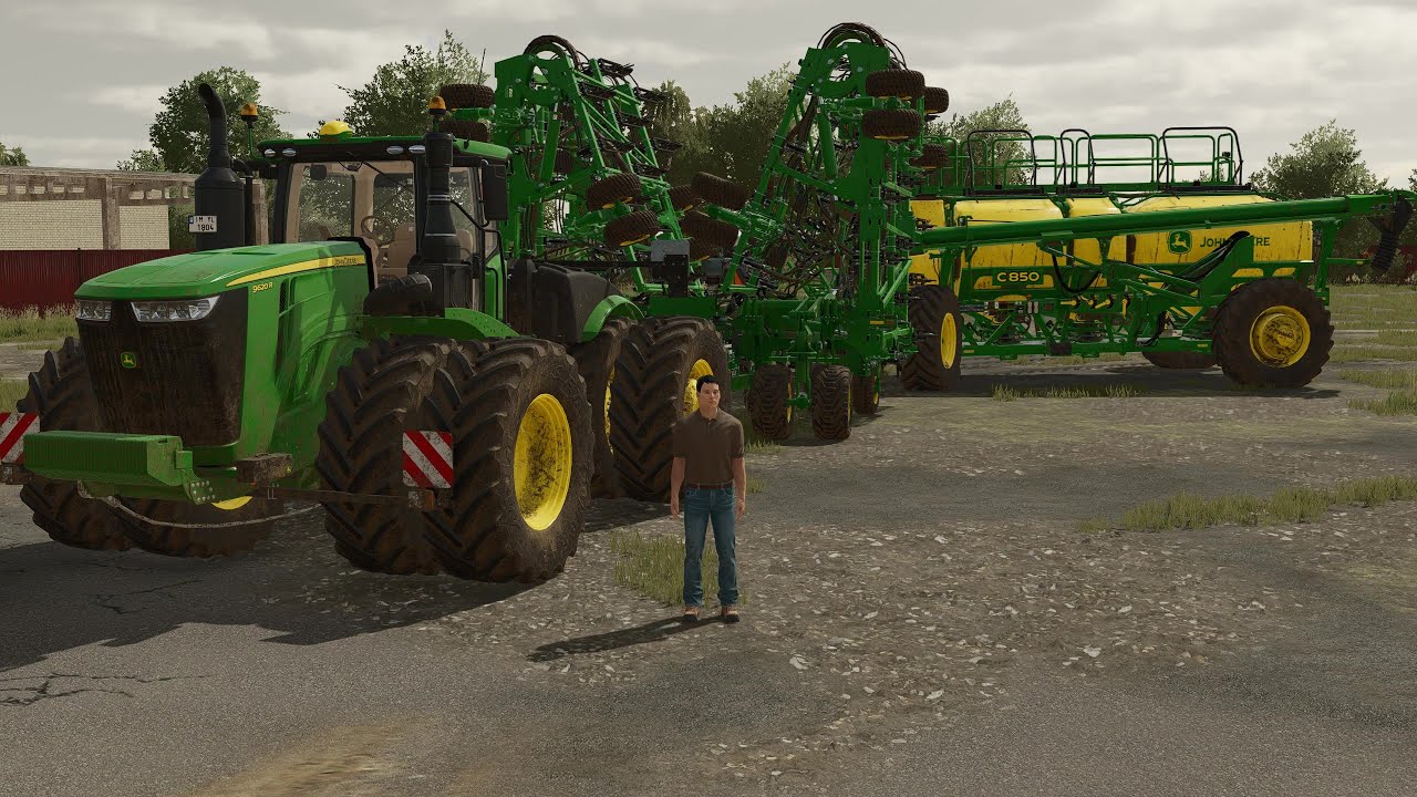 Farming Simulator 22 John Deere 9620R + big seeder C850