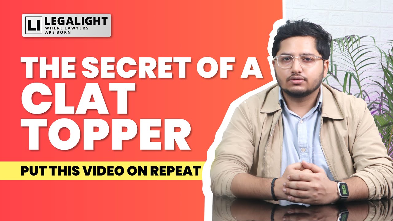 THE SECRET OF A CLAT TOPPER 🔥🔥🔥 PUT THIS VIDEO ON REPEAT🔥🔥CLAT 2023 PREPARATION STRATEGY🔥🔥VIVEK SIR