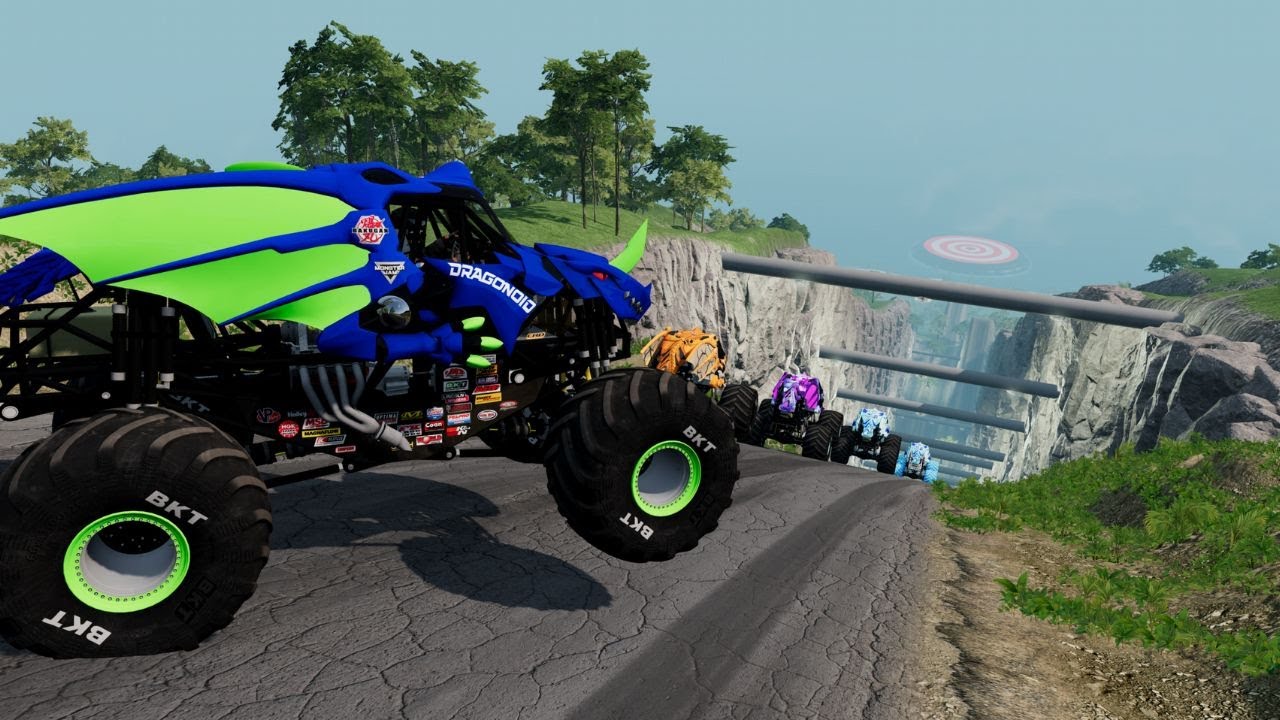 Epic High Speed Monster Truck Jumps & Crashes #86 BeamNG.Drive