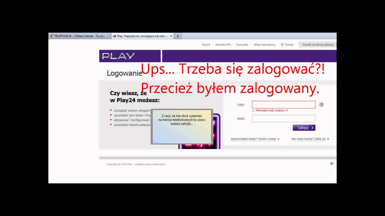 Bramka SMS Play vs logout