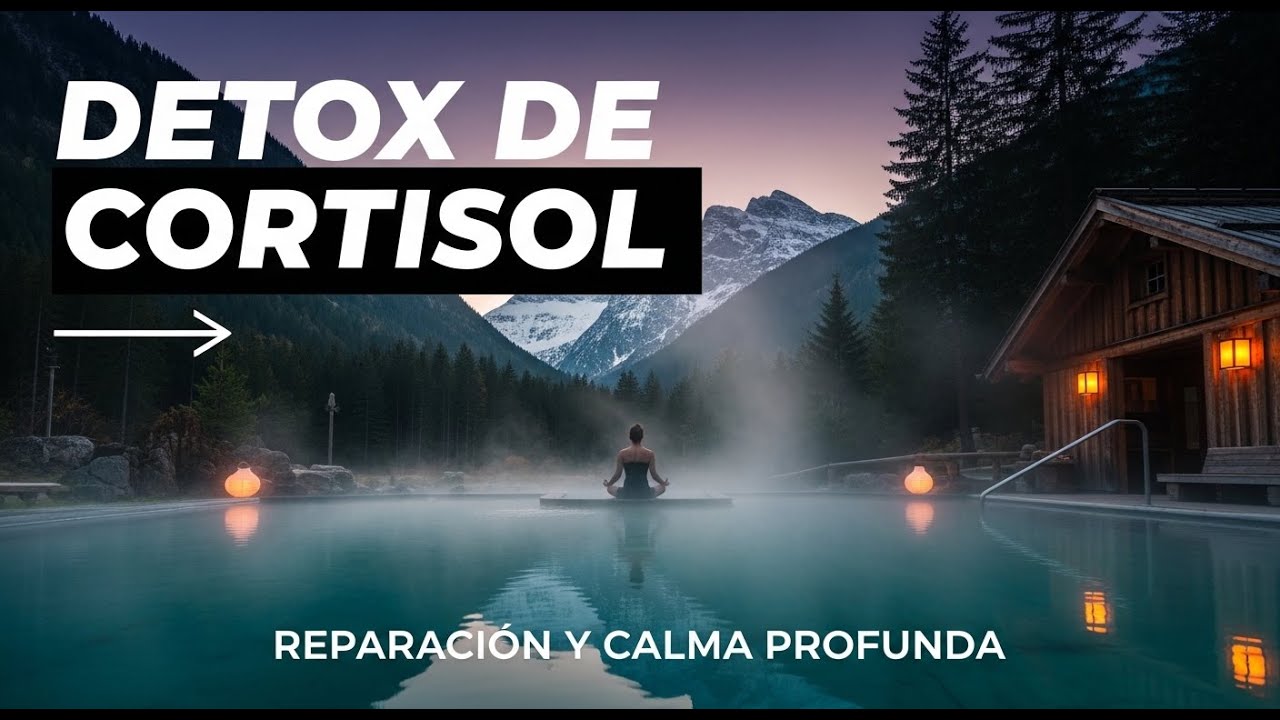 Música para DETOX DE CORTISOL: Activa Nervio Vago 🌿 528Hz + 4Hz Binaural (Reparación)