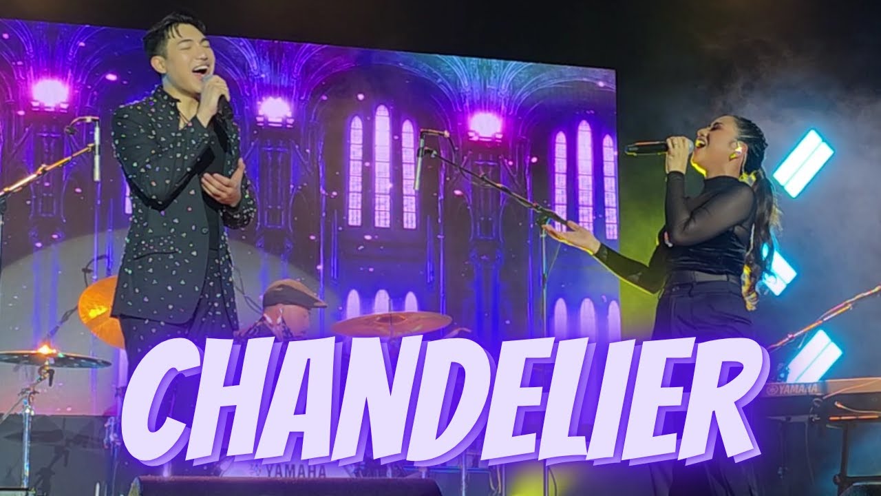 Morissette and Darren singing a “Chandelier” LIVE Houston Texas June 14th, 2025