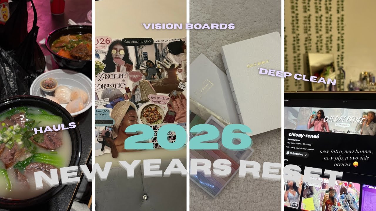( late ) 2026 NEW YEARS RESET!! | HAULS, DEEP CLEAN, VISION BOARDS, AND MORE! 