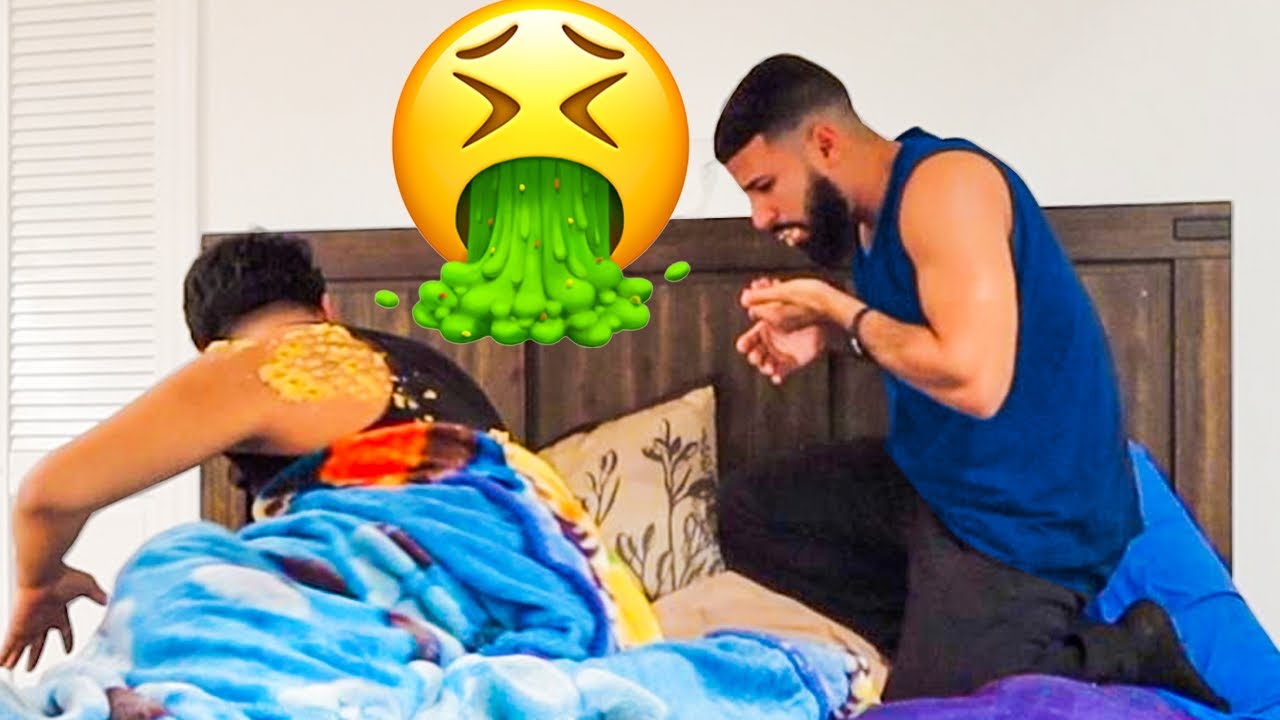 THROW UP PRANK ON NEPHEW!!! *HILARIOUS*