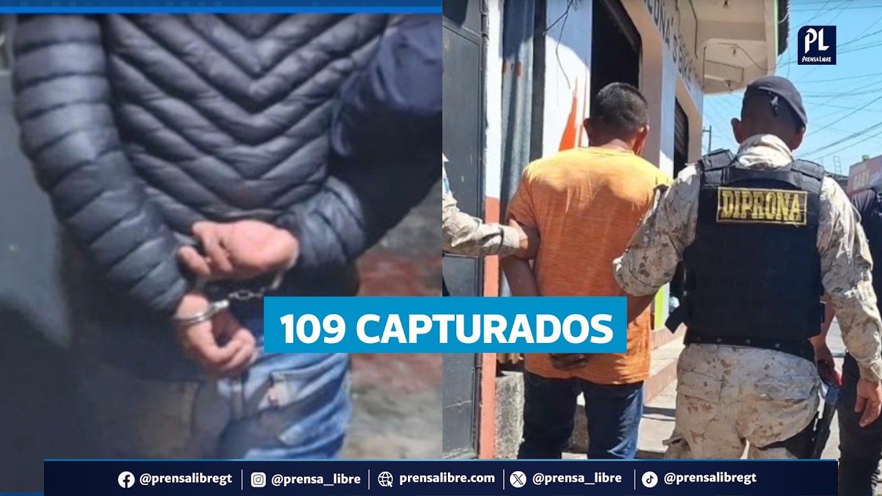 109 capturas en 24 horas: PNC decomisa armas y vehículos a nivel nacional