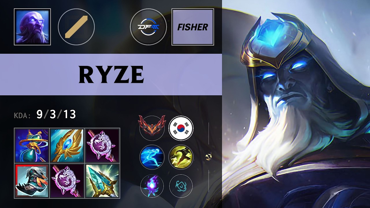 (DFM Fisher) Ryze Mid vs Yone (LNG BuLLDoG) - KR Grandmaster Patch 26.15