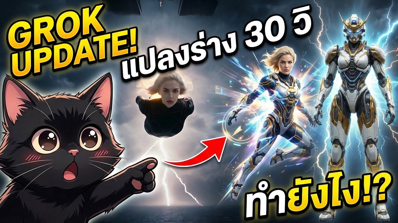 ใช้ Grok Update มาแปลงร่าง 30 วินาที ทำยังไง #Grokai #gemini #Gem #henshin #superhero #แปลงร่าง 