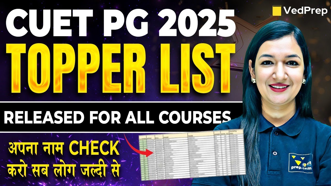 CUET PG 2025 Toppers List OUT! 🏆 | How to Check Your Name & AIR | CUET PG 2025 Rank List