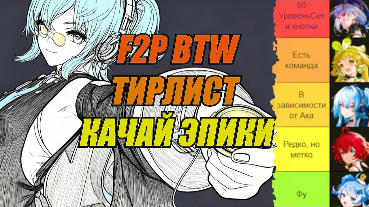 F2P BTW Тир лист / Эпические и стандартные герои / Wuthering Waves 3.0