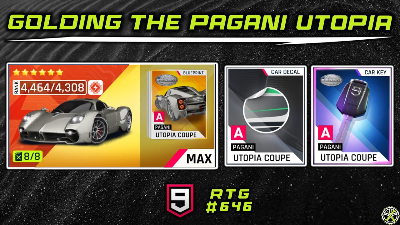 Asphalt 9 | GOLDing the Pagani Utopia Coupe | RTG #646