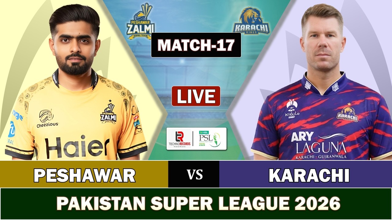 PSL LIVE: PESHAWAR ZALMI vs KARACHI KINGS MATCH 17 LIVE SCORES | PZ vs KK LIVE COMENTARY PZ BAT