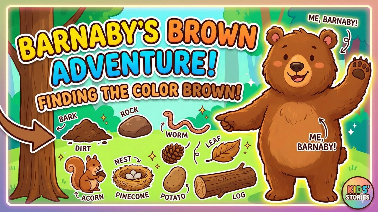 Learn the Color BROWN with Barnaby the Bear! 🐻 | Fun Story for Toddlers & Preschoolers
