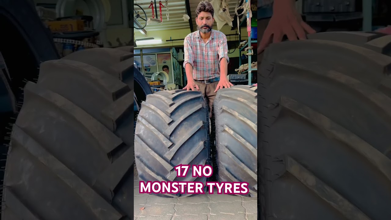 MONSTER TYRE #moga #tractor #fashiontrends #tyre #tractorindia
