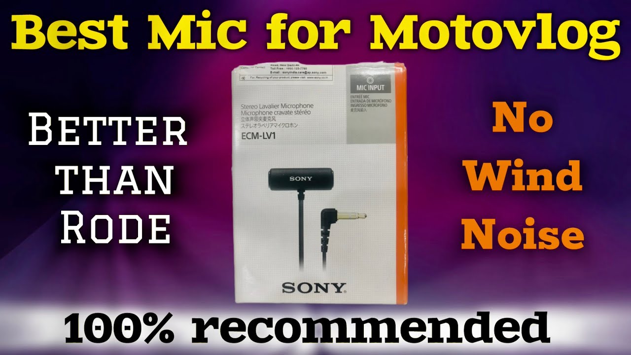 Best Mic for Motovlogging || Sony ECM-LV1 Mic Review || 