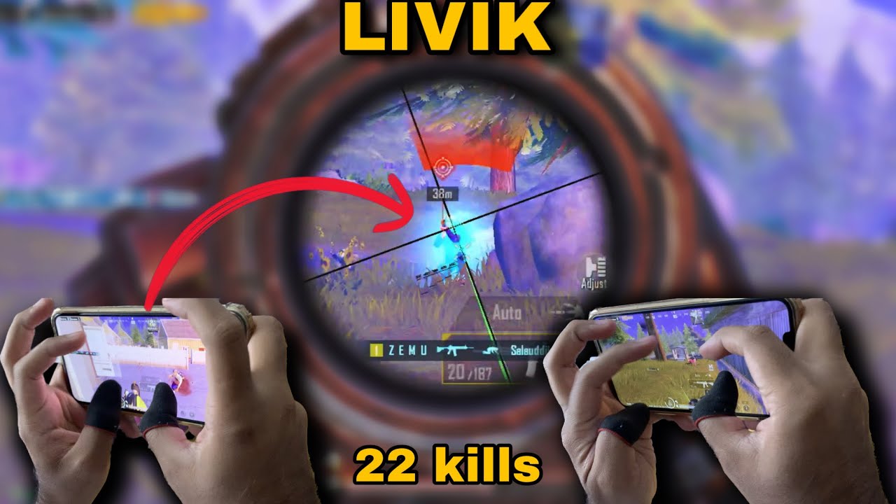 جبت 22 قتله في لفيك 😍 Omg 22 kills in livik 😱  iPhone xs 5 finger handcam PUBG MOBILE
