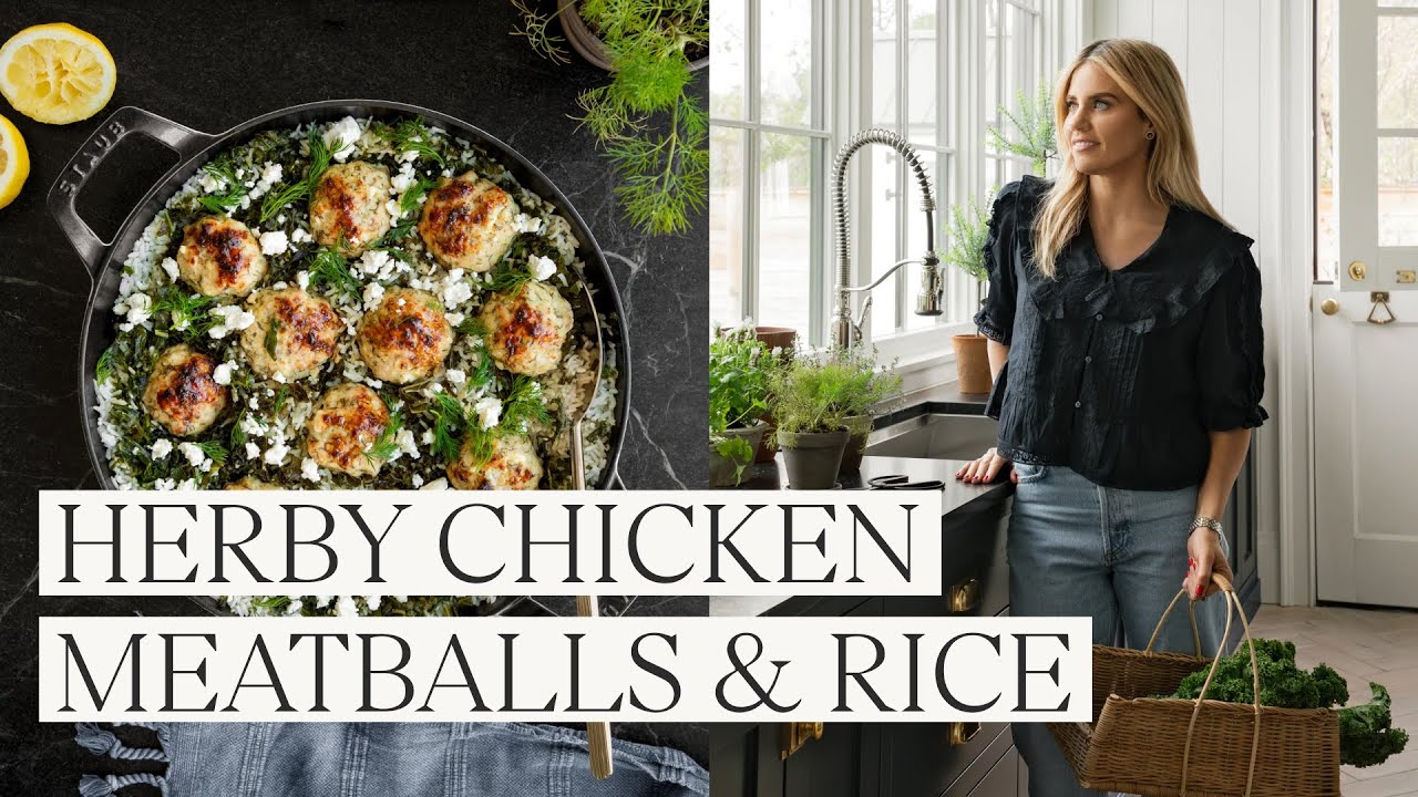 Weeknight Dinner Made Easy: Herby Chicken Meatballs & Rice | Around the Table