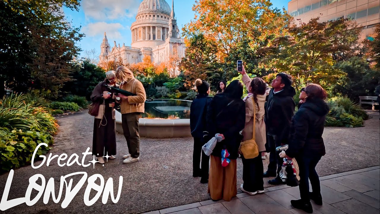 🍂🏛️ London Autumn Walk: London Bridge to Farringdon | Sky Garden to Smithfield | 4K HDR Walking Tour
