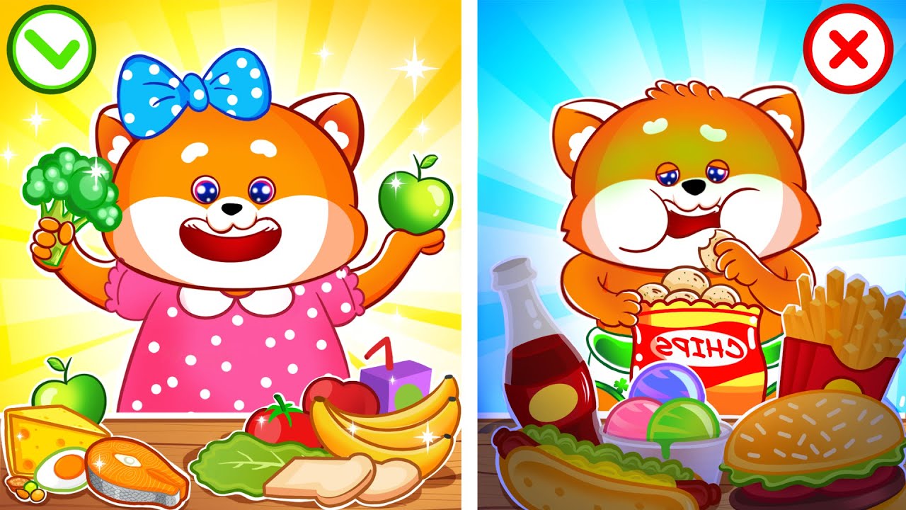 Healthy Food vs Junk Food 🍏🍕 + MORE vs. Bad Habits Song by Lucky Zee Zee