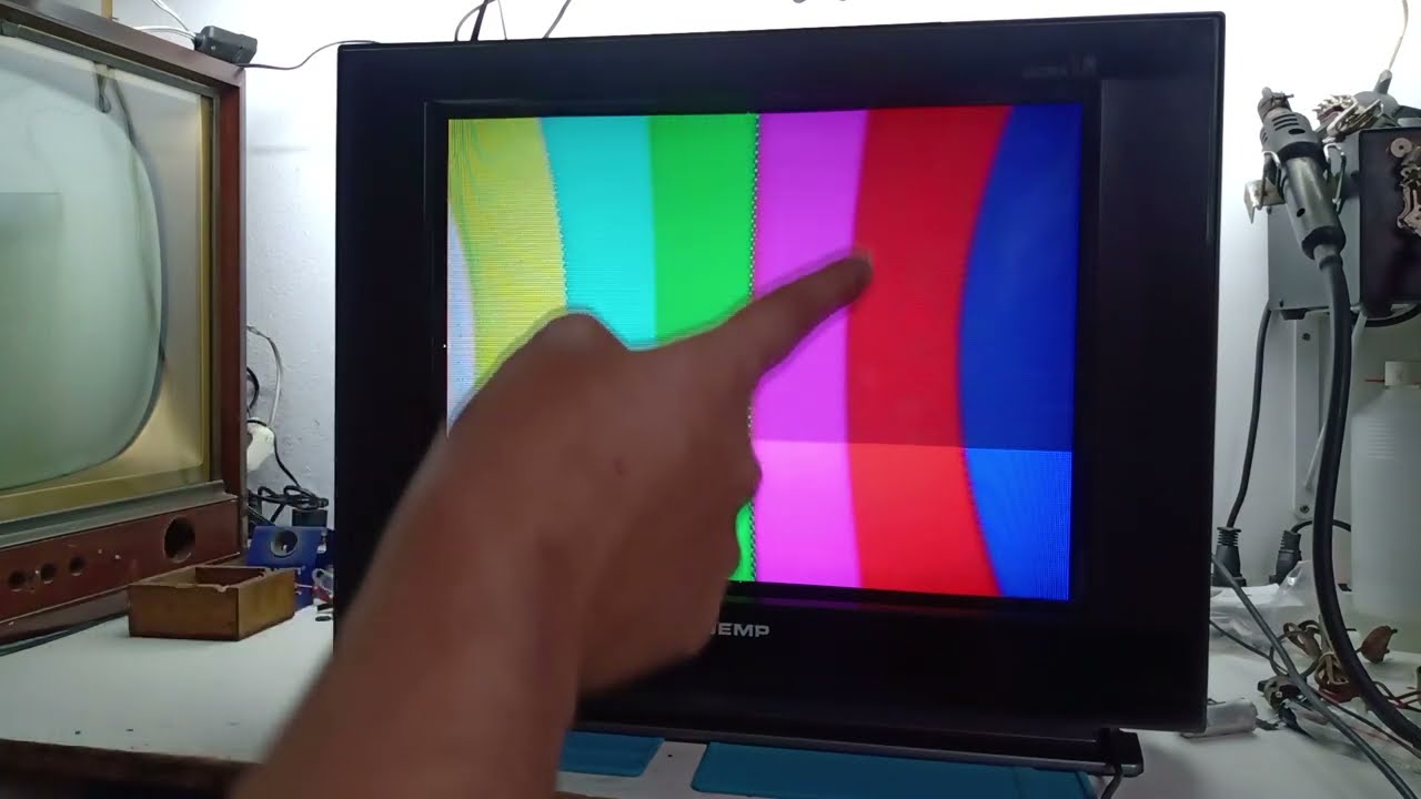 Conserto TV Semp 2177(B)SL SK11 imagem torta