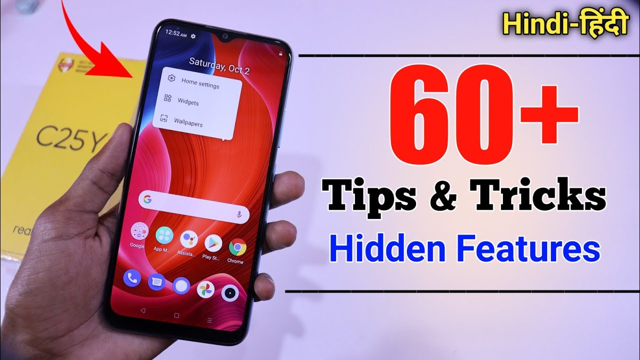 Realme C25Y Tips And Tricks - Top 60++ Hidden Features | Hindi-हिंदी
