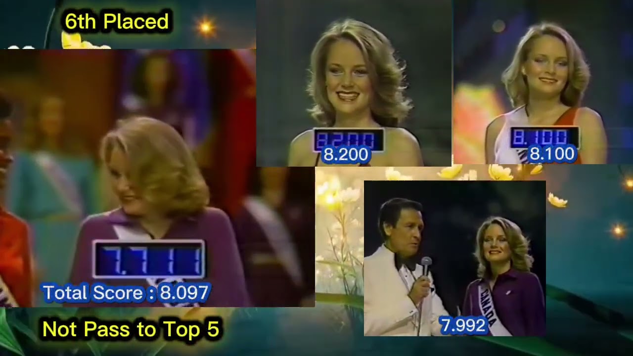The 1980 Miss Universe Semi-finalist Results 