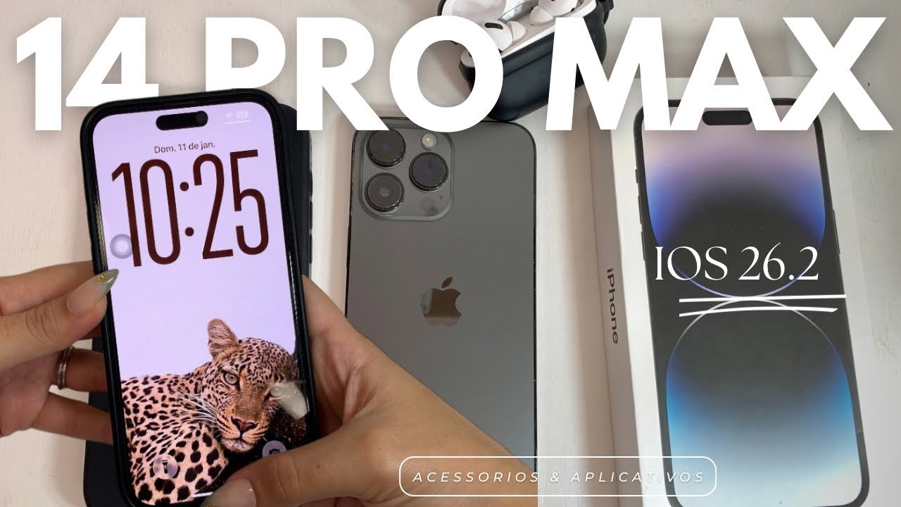Unboxing do meu IPHONE 14 PRO MAX e organização ✨