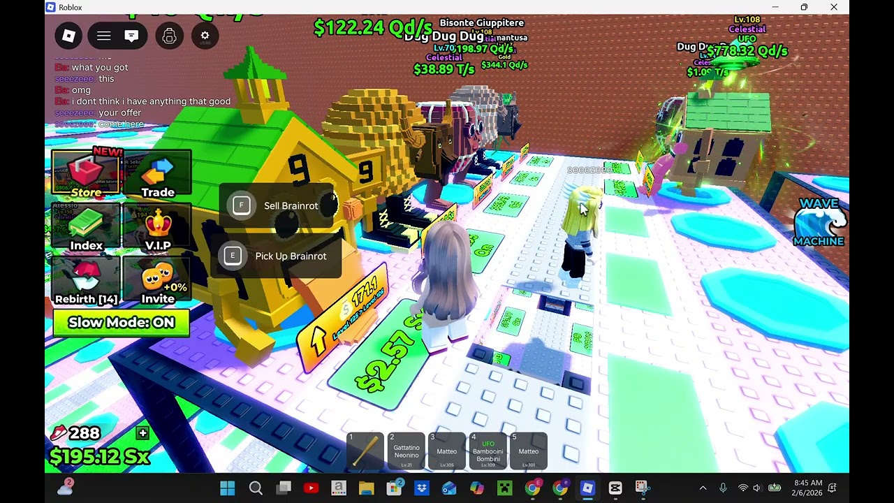 playing escape tsunami for brainrots+crazy fuse+trade