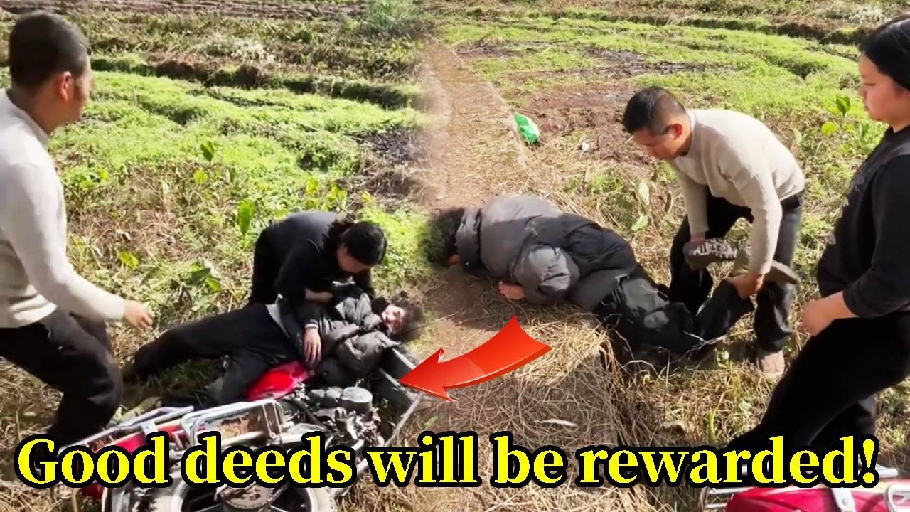 Good deeds are rewarded! A couple helped a young man who had fallen.