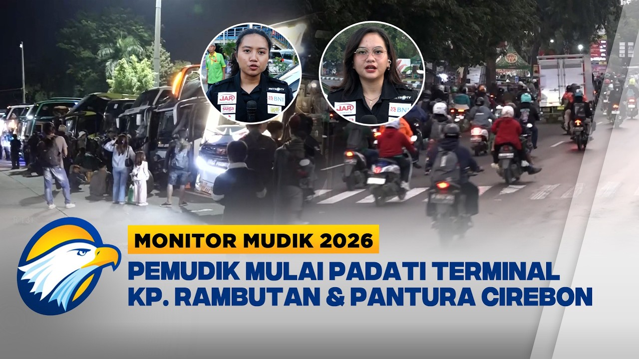 Monitor Mudik - Terminal Kampung Rambutan & Jalur Pantura Cirebon Mulai Dipadati Pemudik